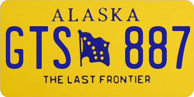 AK license plate GTS887