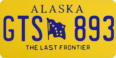 AK license plate GTS893