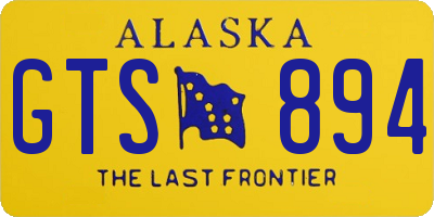 AK license plate GTS894