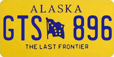 AK license plate GTS896