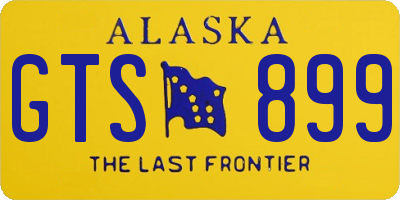 AK license plate GTS899