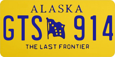 AK license plate GTS914