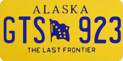 AK license plate GTS923