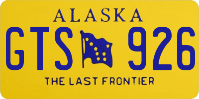 AK license plate GTS926