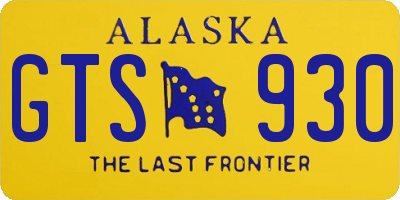 AK license plate GTS930