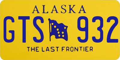 AK license plate GTS932