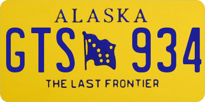 AK license plate GTS934