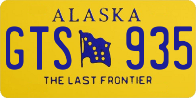 AK license plate GTS935