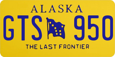 AK license plate GTS950