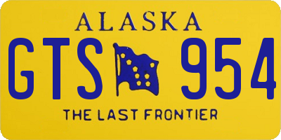 AK license plate GTS954