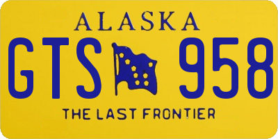 AK license plate GTS958