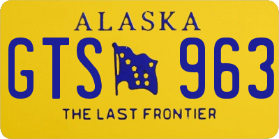 AK license plate GTS963