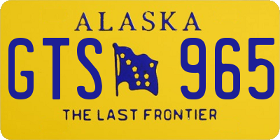 AK license plate GTS965