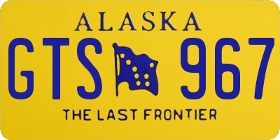 AK license plate GTS967