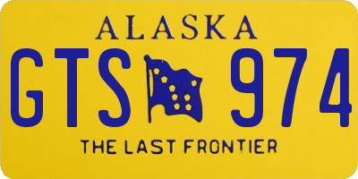 AK license plate GTS974