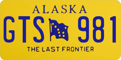 AK license plate GTS981