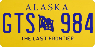 AK license plate GTS984