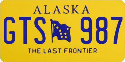 AK license plate GTS987
