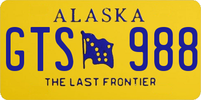 AK license plate GTS988