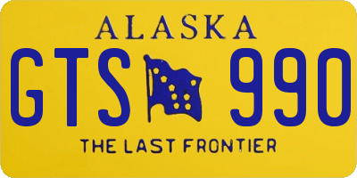 AK license plate GTS990