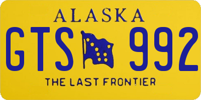 AK license plate GTS992