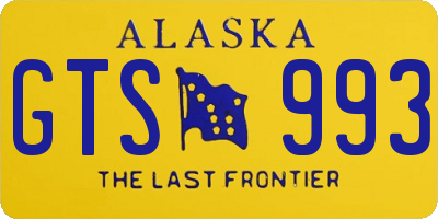 AK license plate GTS993