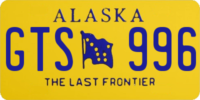 AK license plate GTS996