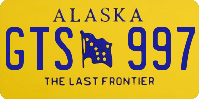 AK license plate GTS997