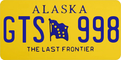 AK license plate GTS998