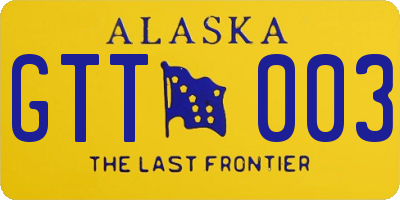 AK license plate GTT003