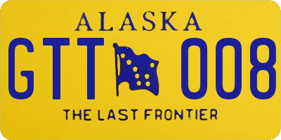AK license plate GTT008