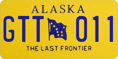 AK license plate GTT011