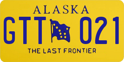 AK license plate GTT021