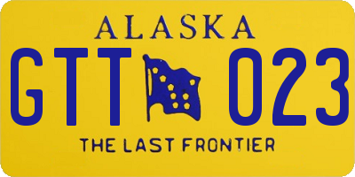 AK license plate GTT023