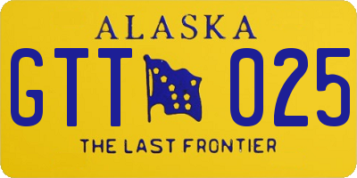 AK license plate GTT025