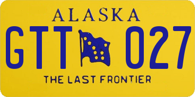 AK license plate GTT027