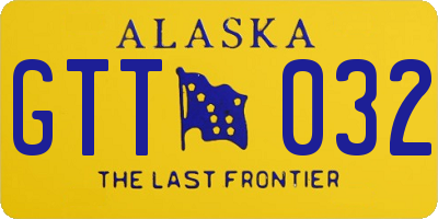 AK license plate GTT032