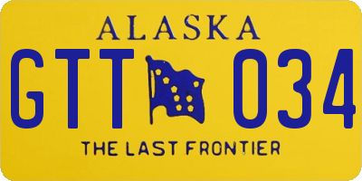 AK license plate GTT034