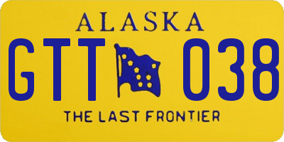 AK license plate GTT038