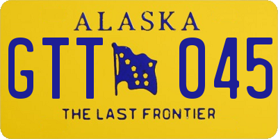 AK license plate GTT045