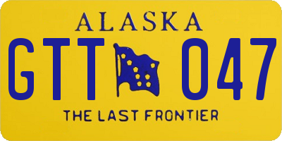 AK license plate GTT047