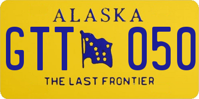 AK license plate GTT050