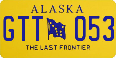 AK license plate GTT053