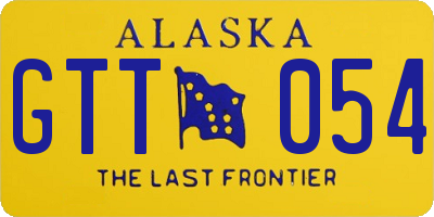 AK license plate GTT054