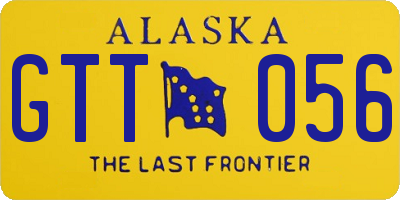 AK license plate GTT056