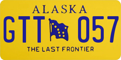 AK license plate GTT057