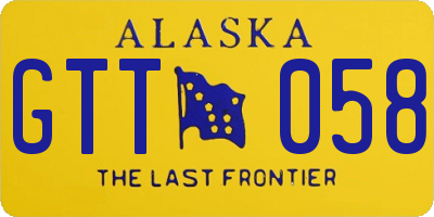 AK license plate GTT058