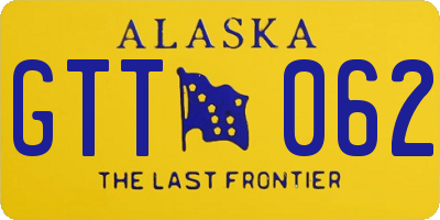 AK license plate GTT062