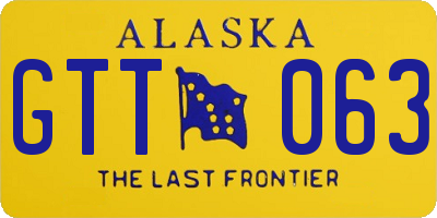 AK license plate GTT063