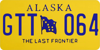 AK license plate GTT064